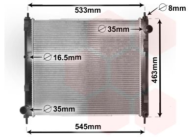 VAN WEZEL Radiaator,mootorijahutus 33002385